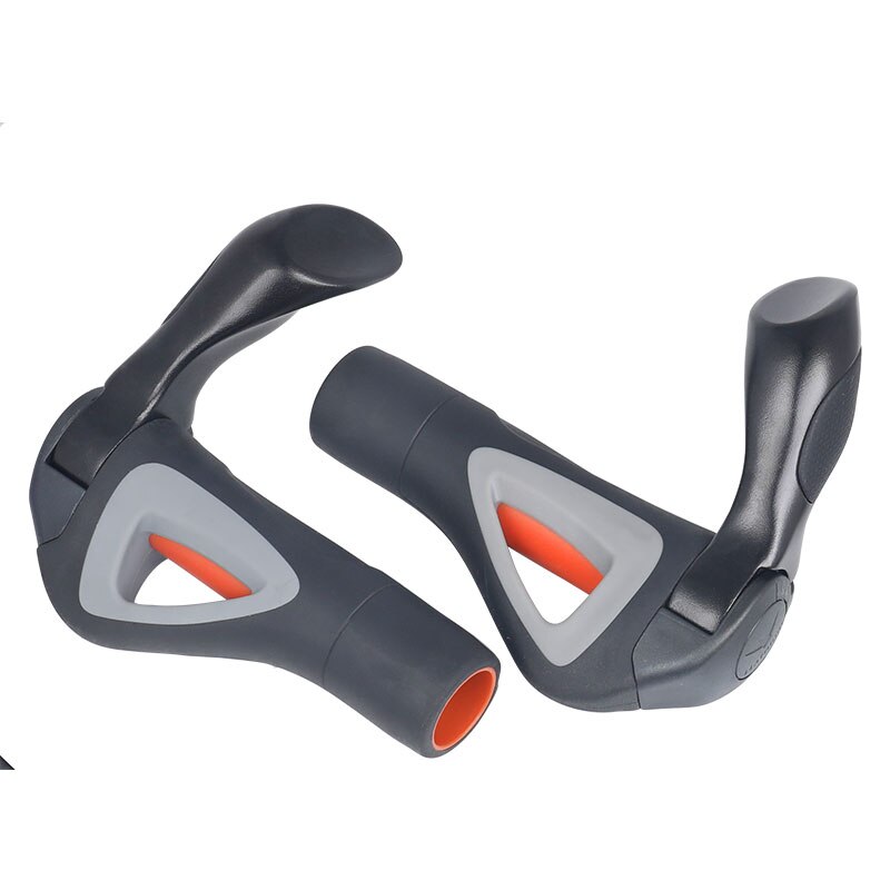 Ergonomic Hand Grips Mold-in Black Grey Tri Color Tones Grip Handlebar End Sheath Casing Hand Rest Good Fit to Palm Hafny: 1 Pair HF-152