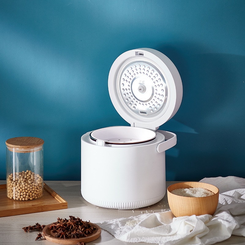 Multifunksjon 2l mini riskoker 220v 400w smarthus kjøkken elektrisk matte dampkoker 24h avtale til 1-3 personer: A1 / Eu