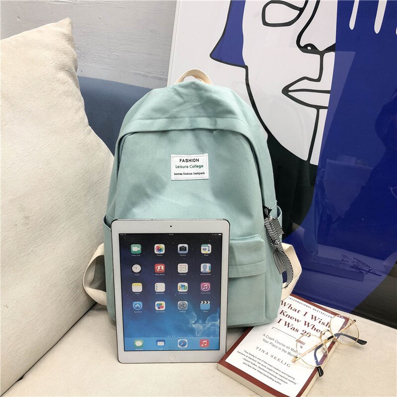 Cute School Bag Girls Canvas Backpack Women Shoulder Bags Travel Student Schoolbag Teenager Backpacks WBS799-2