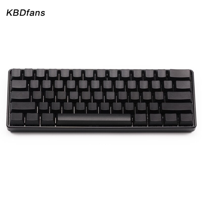 Blanc noir Orange bleu blanc épais PBT OEM profil 61 ANSI Keycaps pour MX commutateurs dz60 gh60 clavier mécanique: black