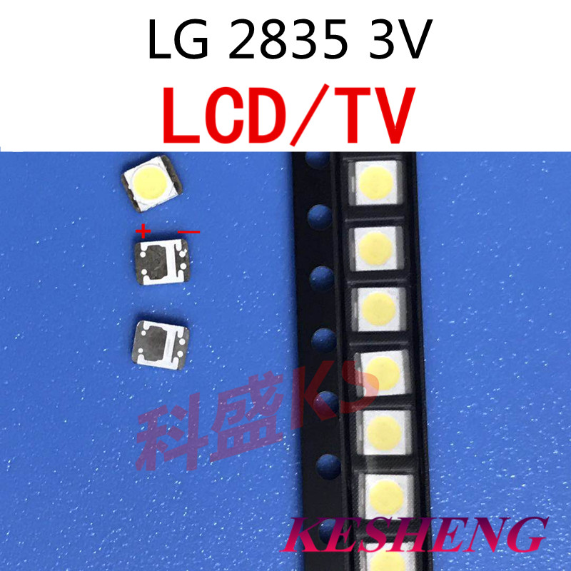 500 stuks voor originele lg led lcd tv achtergrondverlichting lamp kralen lens 1w 3v 3528 2835 koel witte lichtkraal