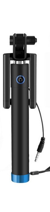 Wired Handheld Universele Monopod Uitschuifbare Selfie Stick Zelfontspanner Mini Draagbare Voor Iphone Sumsung Xiaomi Smartphones: Blauw