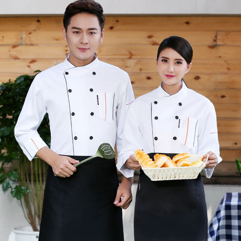 Outfit vest kage bagning mænds og kvinders kinesisk restaurant og western restaurant hotel kokke uniform lange ærmer