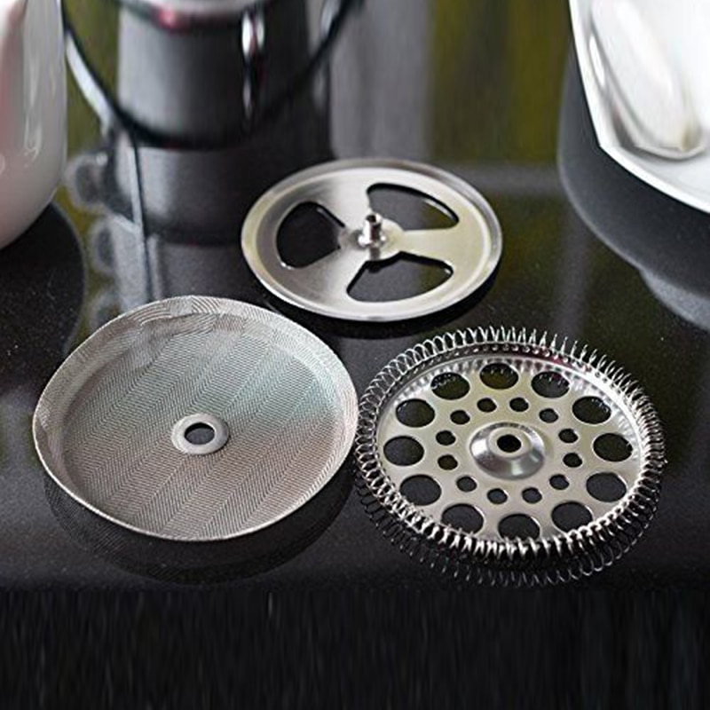 4 tommer genanvendeligt filternet i rustfrit stål til kaffepressemaskine til bodum frieling boudin fransk presse kaffemaskine te
