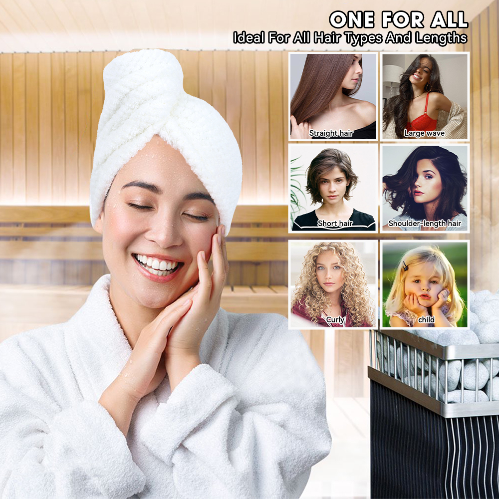 Parel Katoenen Haar Handdoek Wrap Super Absorberend Sneldrogend Haar Handdoeken Microfiber Haar Hoed Caps Voor Drogen Krullend Lang Dik Haar