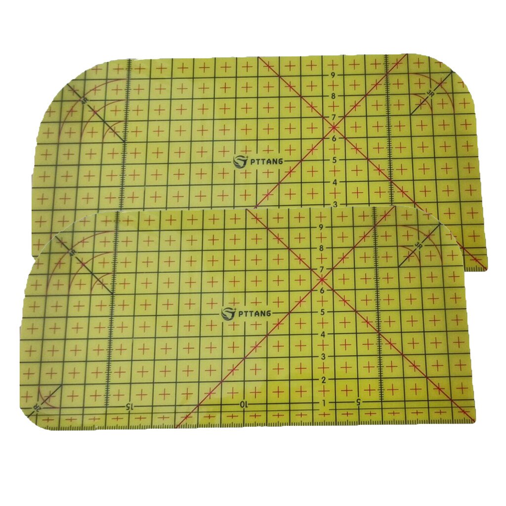 S# Ironing Ruler Measuring Tool Patchwork Tailor Craft Cloth Cutting Rulers Patchwork Ruler Quilt Rule Sewing Accessories Tools: 2PC