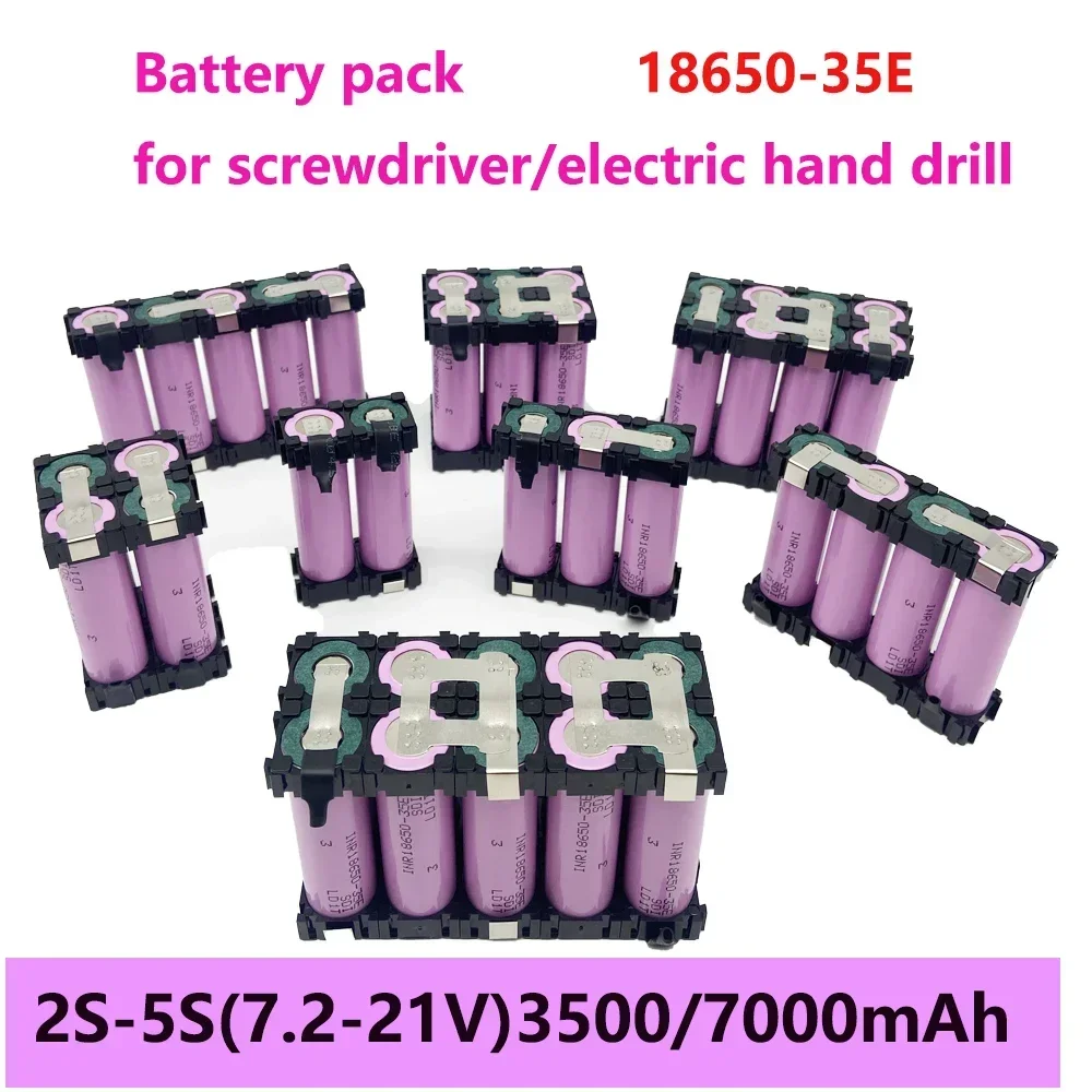 2S1P 3S2P 4S1P~5S2P 6S2P 18650-35E akumulator niestandardowe spawanie akumulatorów 18650-35E 3500mAh / 7000mah akumulator 7,4V do 25,2v