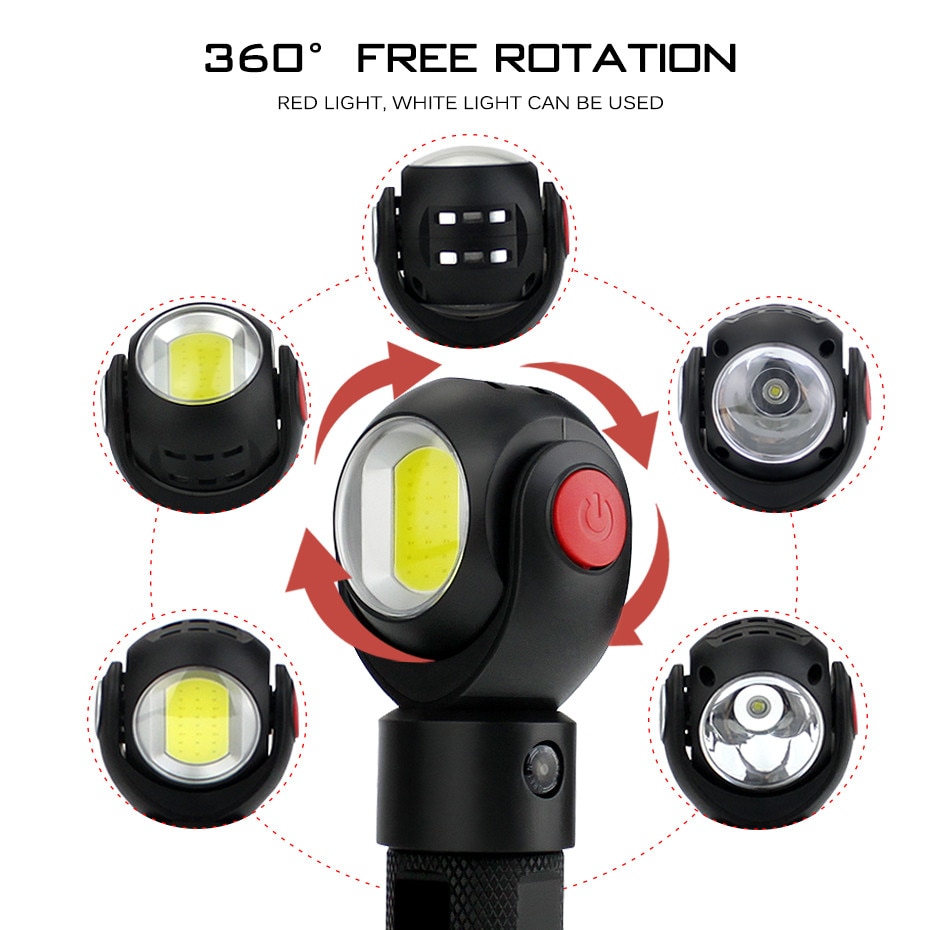 Luzes de trabalho portátil máquina led cob luz gooseneck industrial lâmpada oficina com base montagem magnética lampen industrie d4