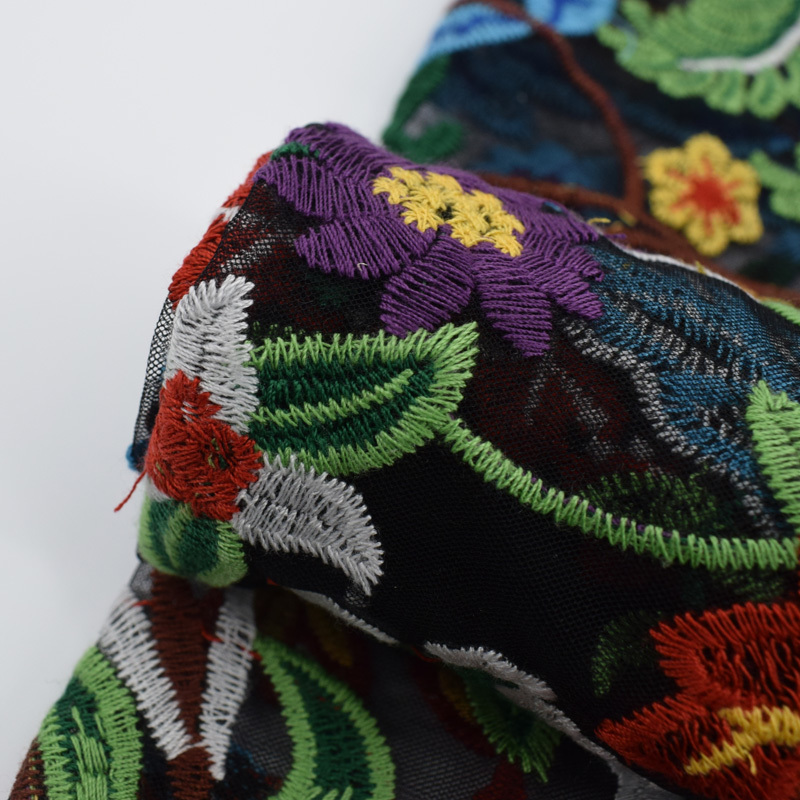 Modern Flower Pattern Beautiful Cotton Lace Fabric Mesh Patchwork Fabric Cloth Sewing Tissu au Metre DIY Tecidos