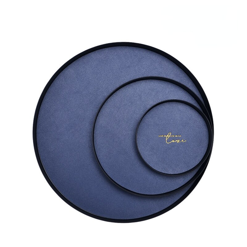 Morandi – plateau de rangement en métal et fer, bloc de cuir de couleur géométrique, conteneur de finition de stockage de produits cosmétiques divers nordiques