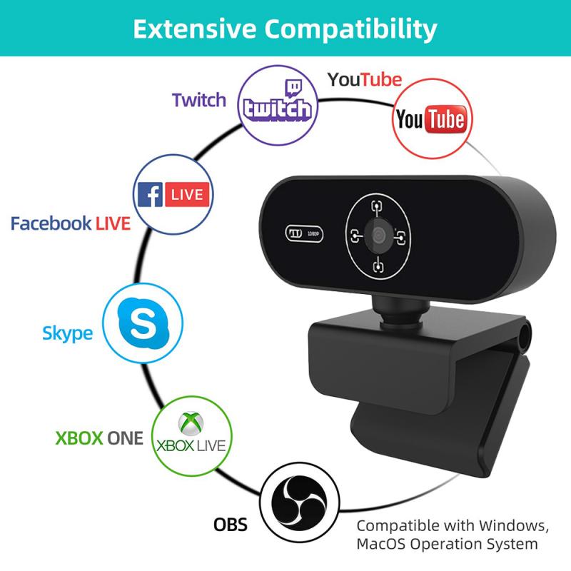 480P/720P/1080P Full HD Webcam Web Camera With Built-in Microphone USB Plug Web Cam For PC Computer Macbook Laptop Desktop