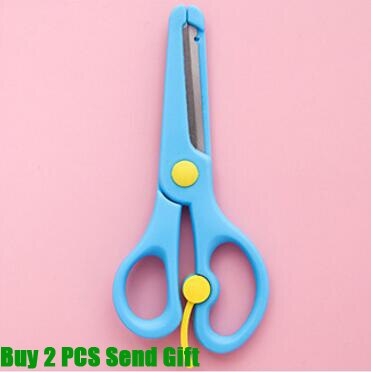 de lindo Mini estudiante de escuela tijeras con dibujos ABS tijeras para cortar papel comprar 2 uds enviar: Blue