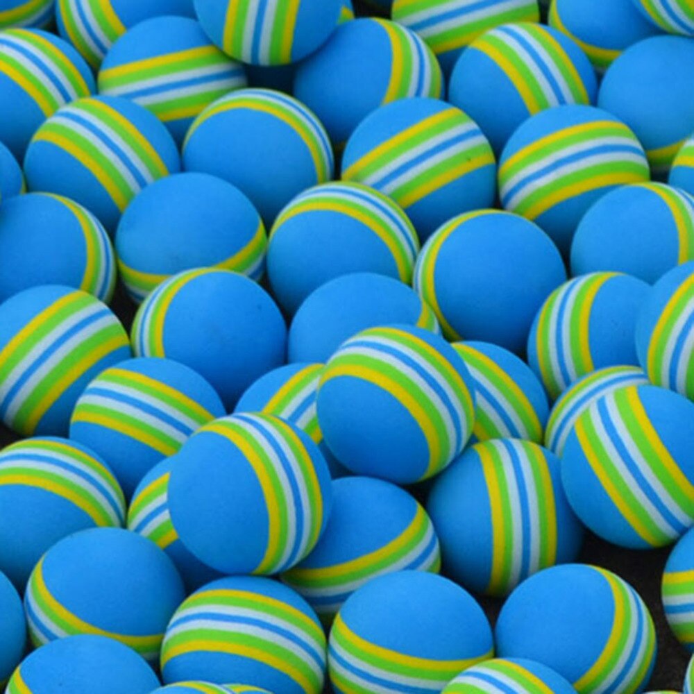 8 stk 42mm regnbue eva skumball golftrening innendørs treningshjelp myk golftreningsball (fargerik)