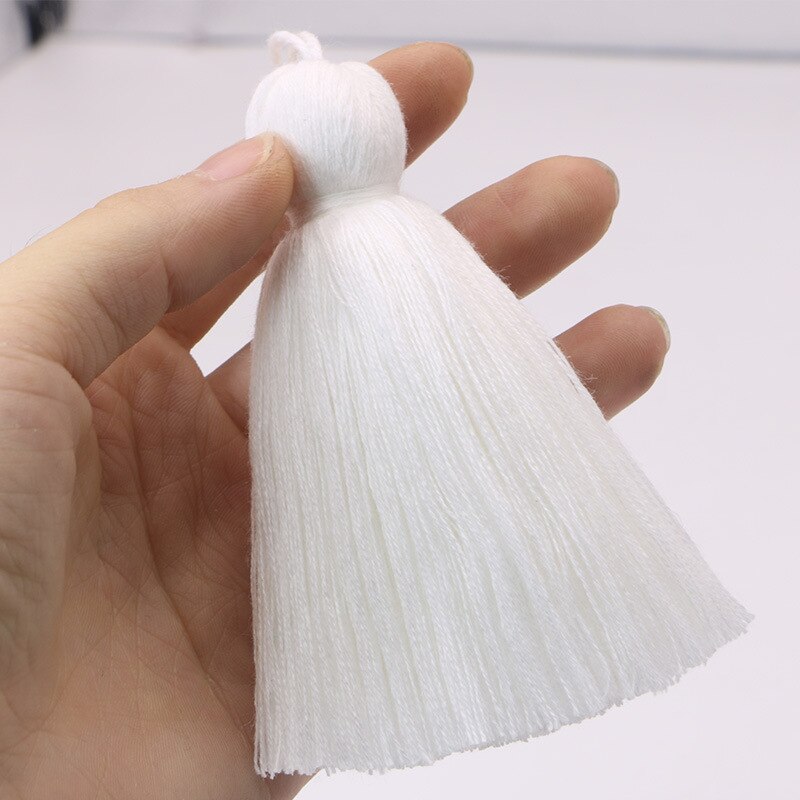 2 unidades de borlas de flecos de tela de algodón supergruesas para el hogar, cortina para el hogar, accesorios decorativos, hechos a mano, artesanía DIY, adorno de borla grande: Lavanda