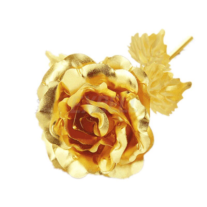 24K Gold Plated Rose Flower Valentine's Day Birthday Romantic Golden Rose Home Decor Festive Party Supplies