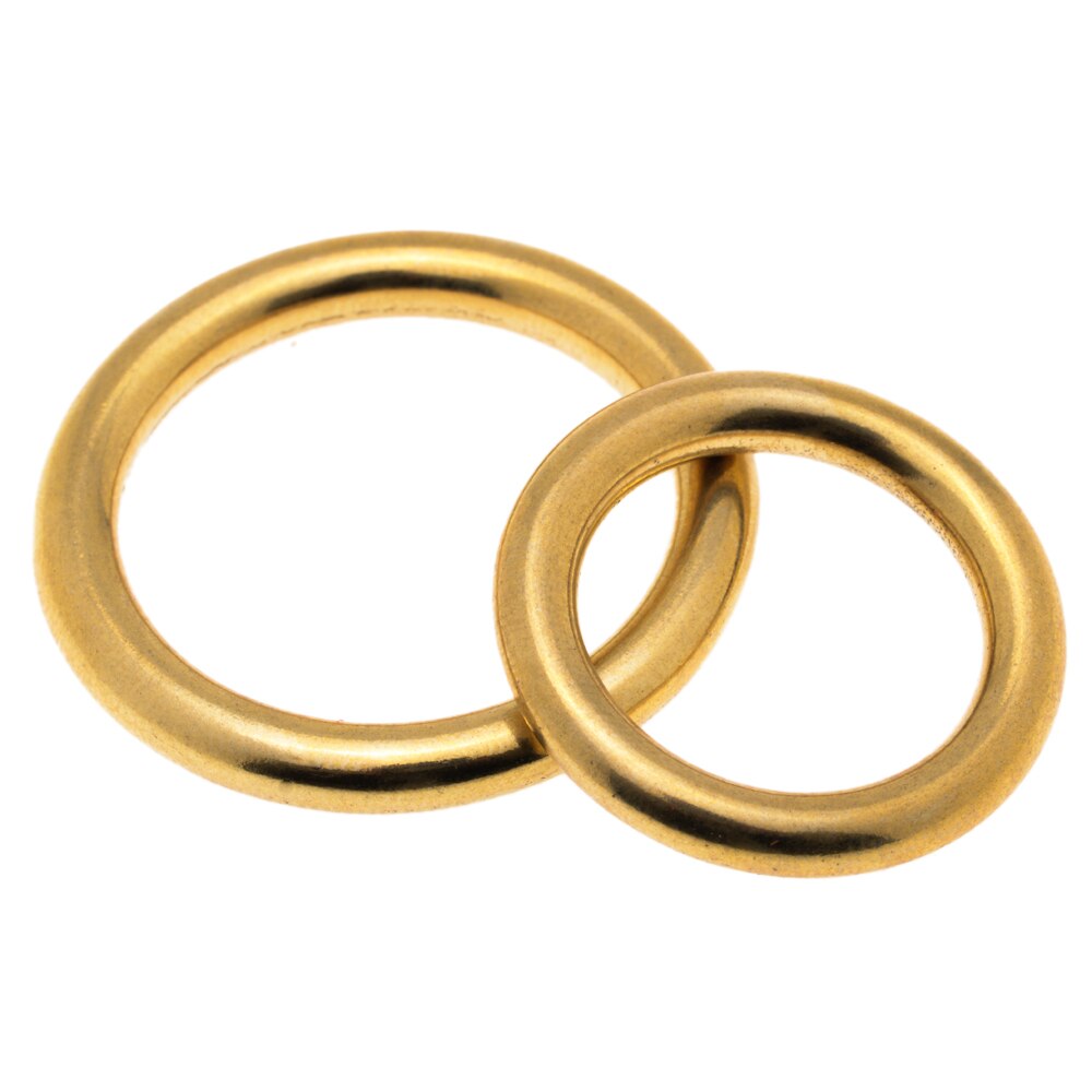 Sømløs kobber ring ring ring solid kobber kobber sømløs cirkel læder tilbehør kobber omgange kobber ring