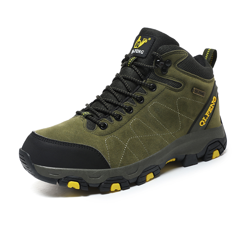 Herren hoch oben Wanderschuhe fortschritt liche rutsch feste Turnschuhe bequeme Schuhe für alle-Terrain-Abenteuer Klettern Jagd Wandern: Armee Grün / 44