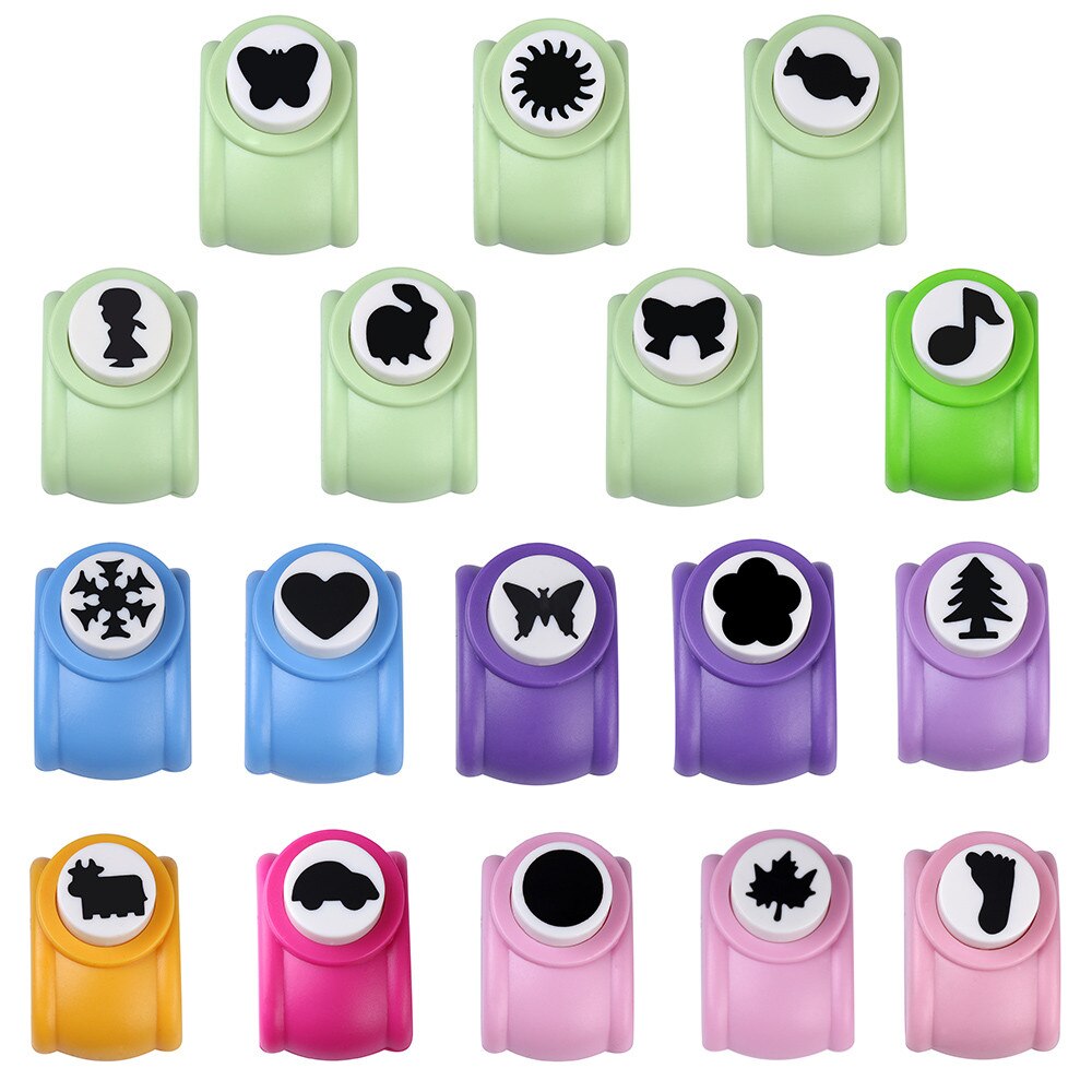 Kawaii Embossing device Circle flower punch DIY craft hole punch puncher Kids scrapbook paper student kids Supply Randomly