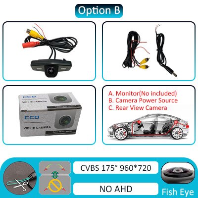 1080P AHD Rear view camera hd for Honda Civic FD EK Accord Odyssey CITY ACURA TL TSX car camera Night vision Vehicle camera: Static -175 de