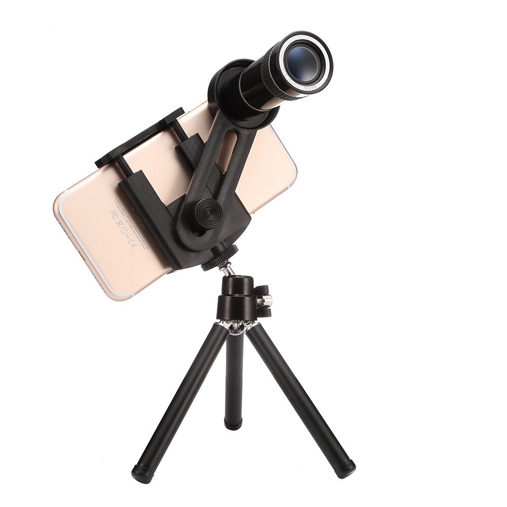 Telefoon Lens 10X Groothoek Zoom Tele Lenzen Camera Kits Met Statieven Lens Op De Telefoon Voor Iphone Samsung Xiaomi smartphone
