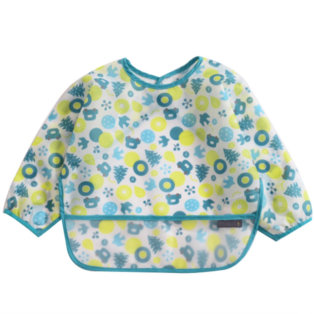 Baby Slabbetjes Jongens Meisjes Baby Tops Waterdichte Cartoon Lange Mouw Unisex Peuter Kleding: NO.4 / M