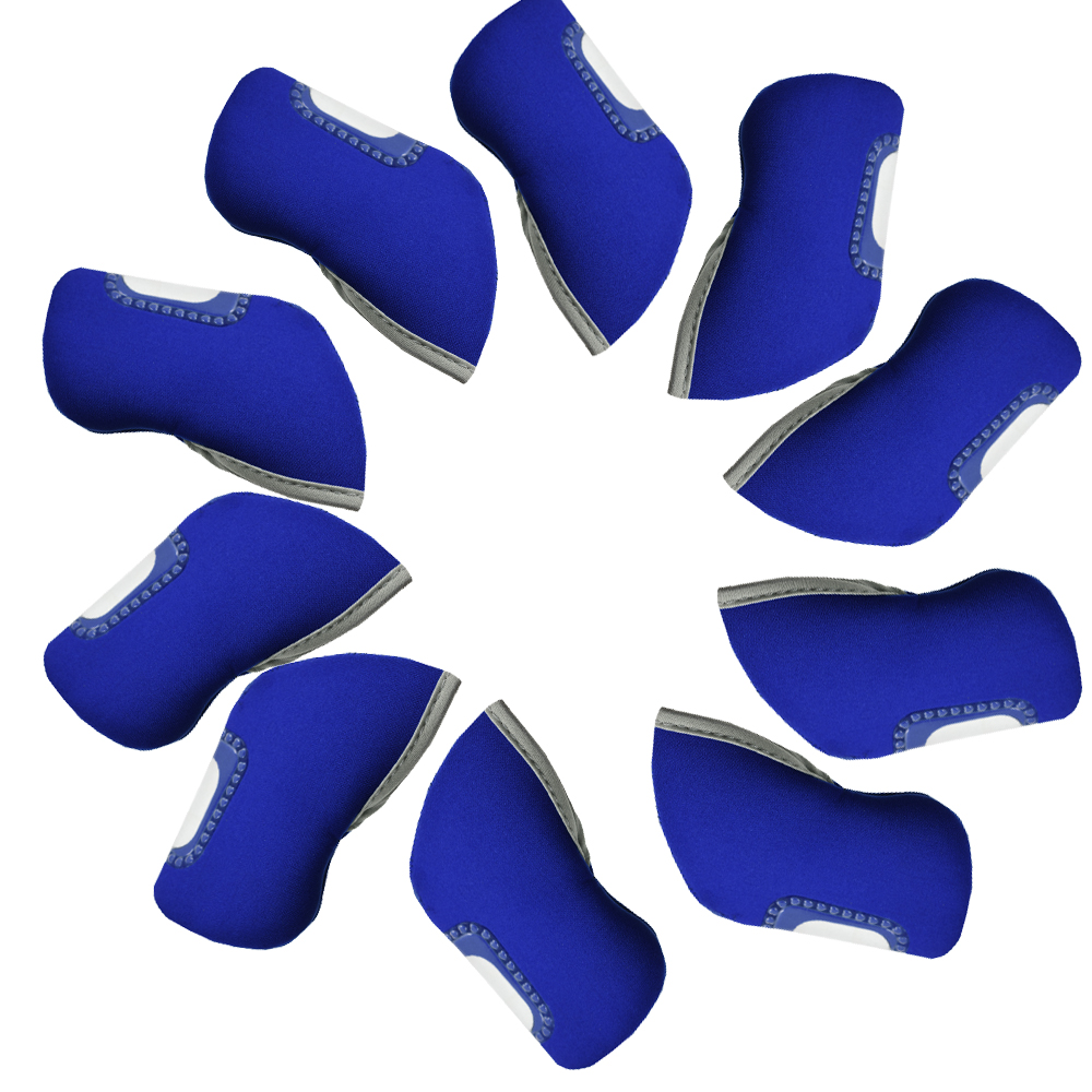 10 Stks/set Golfclub Head Covers Golf Ijzeren Headcovers Guard Geen Nummer Zichtbaar Raam Mouw Cover Clubhoofdhoezen Past Op Alle Merken