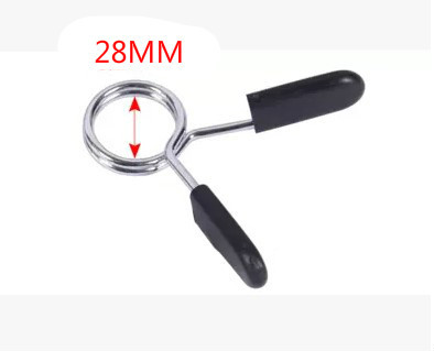 Fitness Rod Clip Lever Buckle Dumbbell Lever Spring Weight Lifting Lever Clamp Clincher Handle Clamp Spring Steel Tongs Folder: Diam 28MM