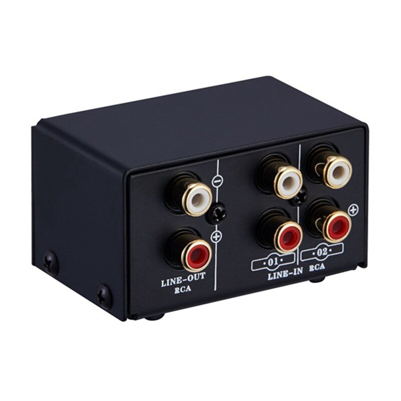 Selector de señal de fuente, conmutador, altavoz O fuente de alimentación, conmutador, sin pérdidas, interfaz RCA, 2 en 1: Default Title