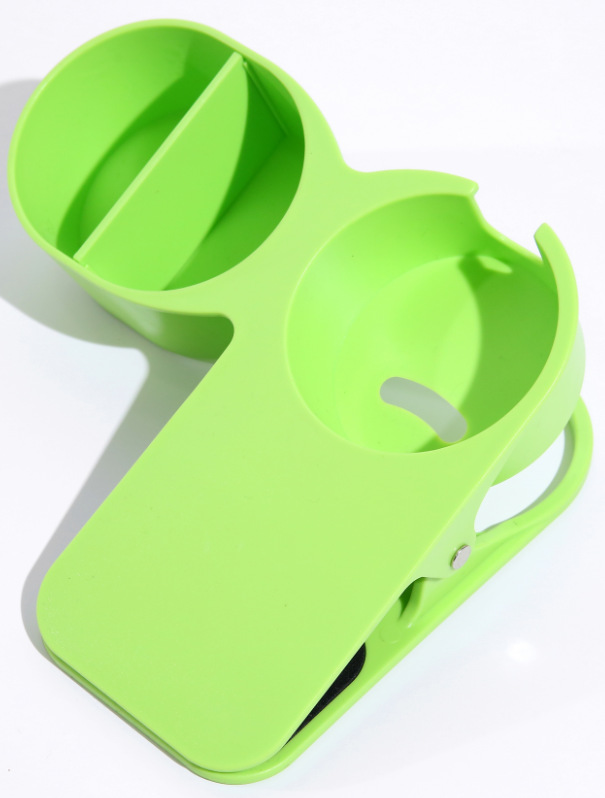 Estante de almacenamiento para oficina, Soporte para vasos, Clip para mesa, escritorio, organizador de botellas, Clips para mesa, Soporte para vasos y bebidas: GREEN