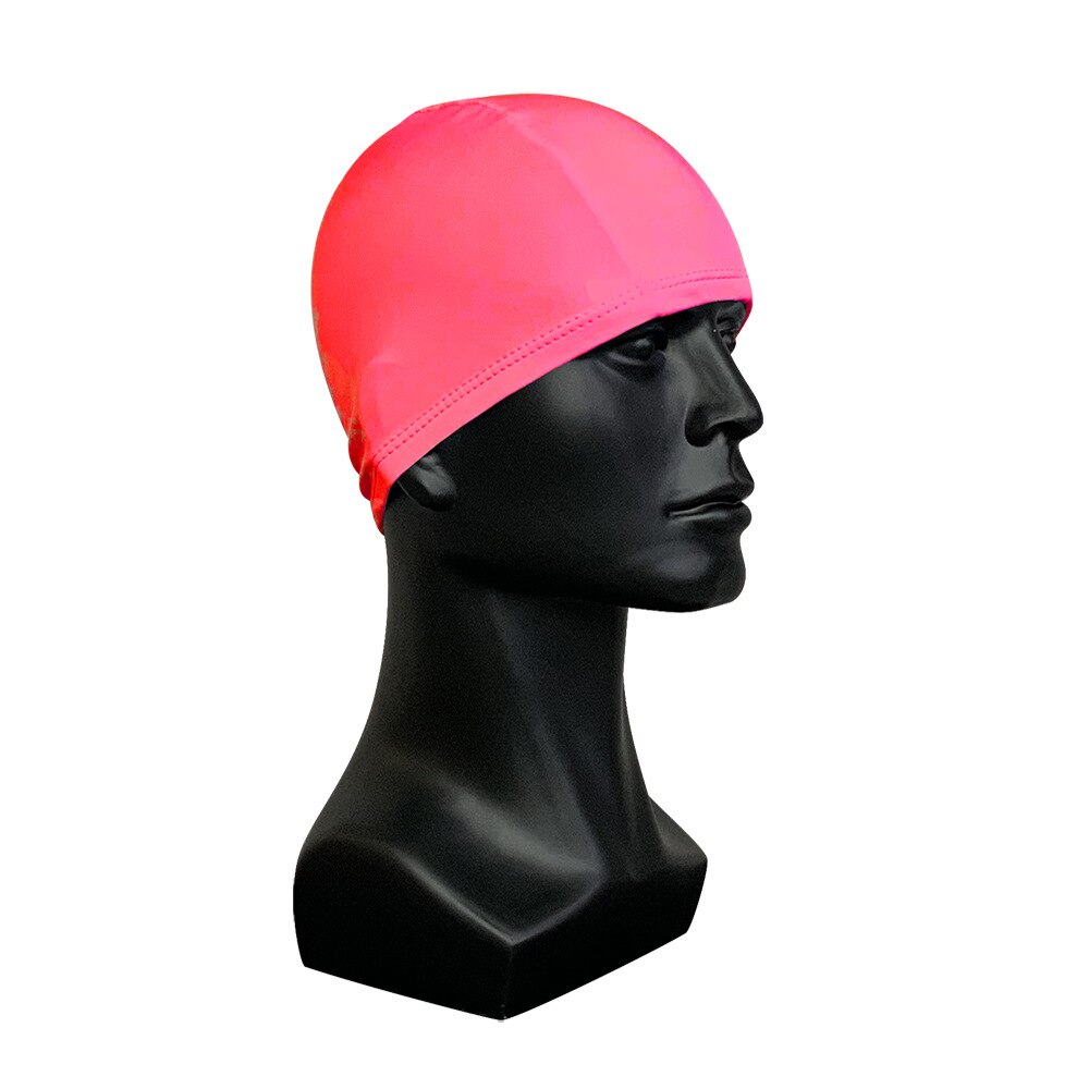 Gorro de baño de tela de poliéster para adultos, gorro de playa de alta elasticidad, Color sólido, Unisex