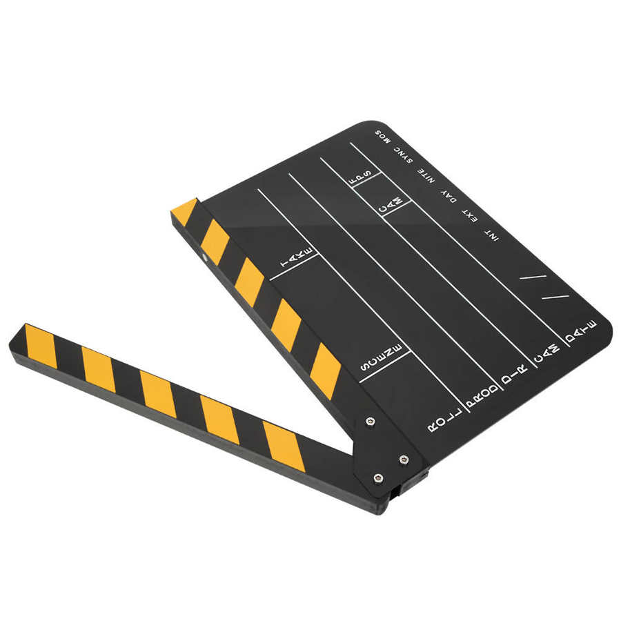 30x25CM Cinema Clapperboard Film Clapperboard Acrylic Clapperboard Movie Film Action Clap Director Photography Tool