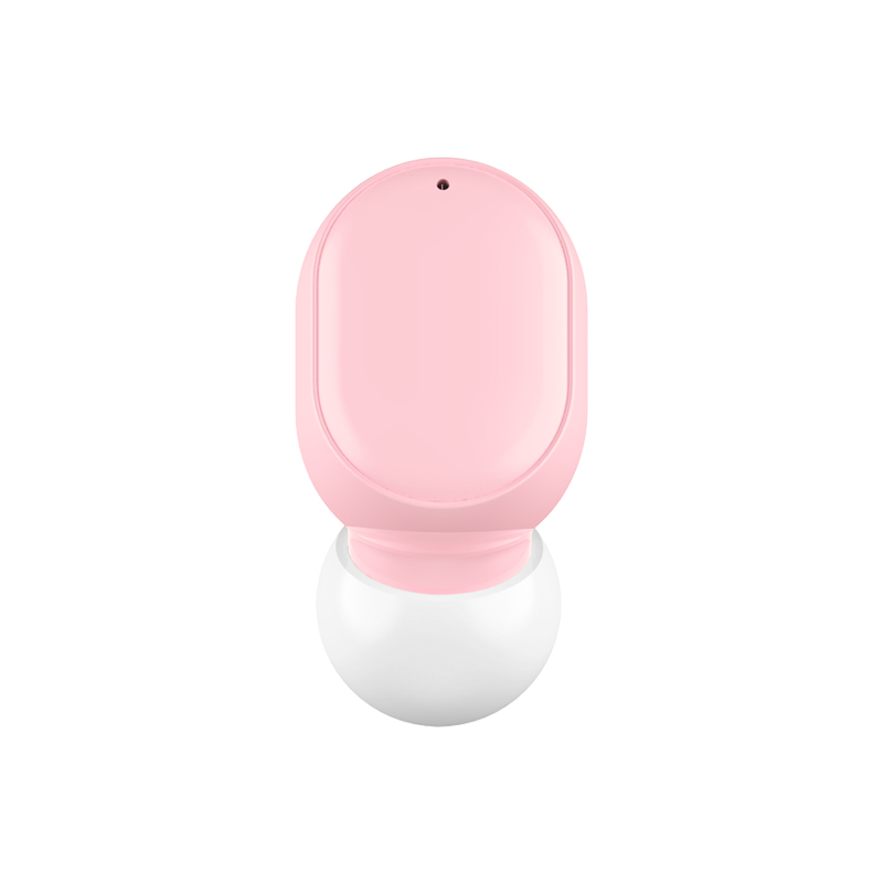 S8 sans fil dans l'oreille Mini Bluetooth écouteurs avec Microphone sport unique oreille réduction du bruit musique universel écouteurs: Rose