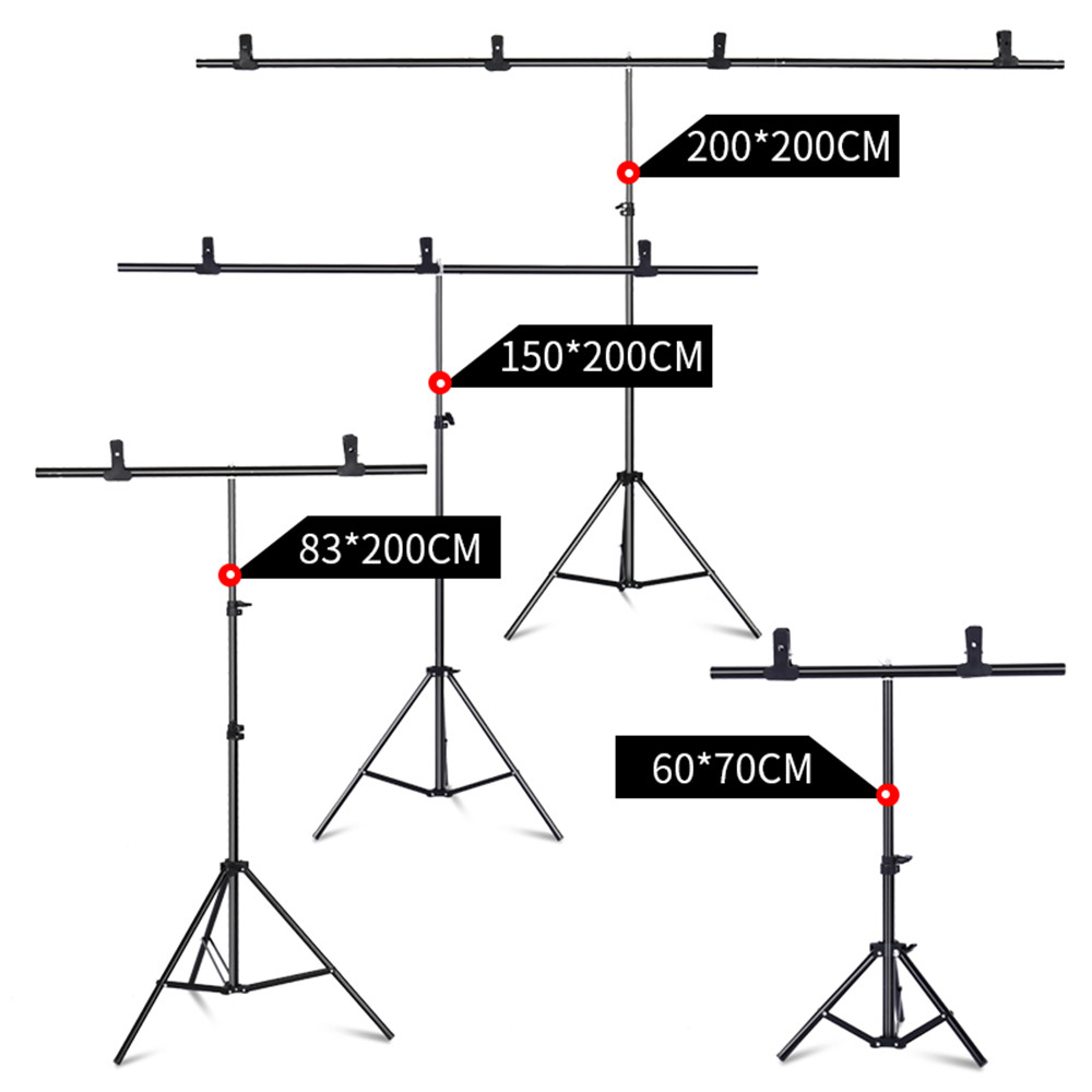 SH Photography1.5*2/2*2M T-Shape Fondale Sfondo Supporto Telaio Sistema di Supporto Kit Per Studio Fotografico Video Chroma Chiave Con Festa