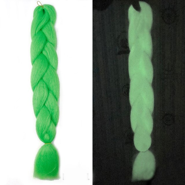Extensiones de pelo de trenzado Jumbo brillante pelo sintético de colores para trenzas de pelo de kanekalon Msglamor de luz fluorescente trenzada africana: s10