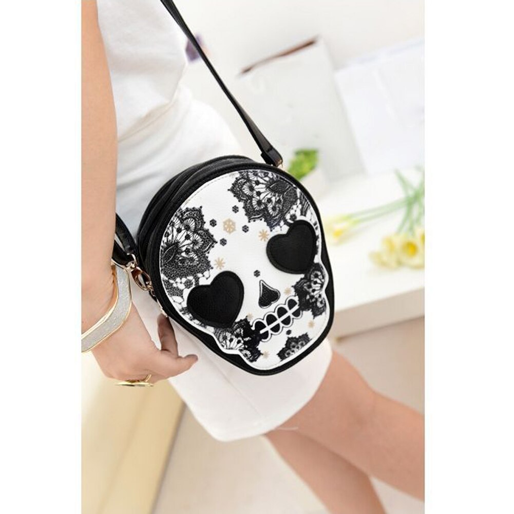 Halloween dell'UNITÀ di elaborazione Donne di Cuoio retrò Del Cranio Della Stampa del Sacchetto di Spalla Crossbody Borsa Borse A Spalla Sacchetti Regalo per le donne 2020 Bolsa Feminin