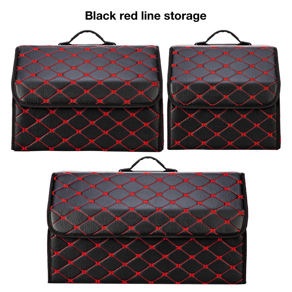 Auto Kofferraum Organizer Kasten Lagerung Tasche Auto Müll Werkzeug Tasche PU Leder Falten Fracht Lagerung Verstauen Aufräumen Auto Veranstalter
