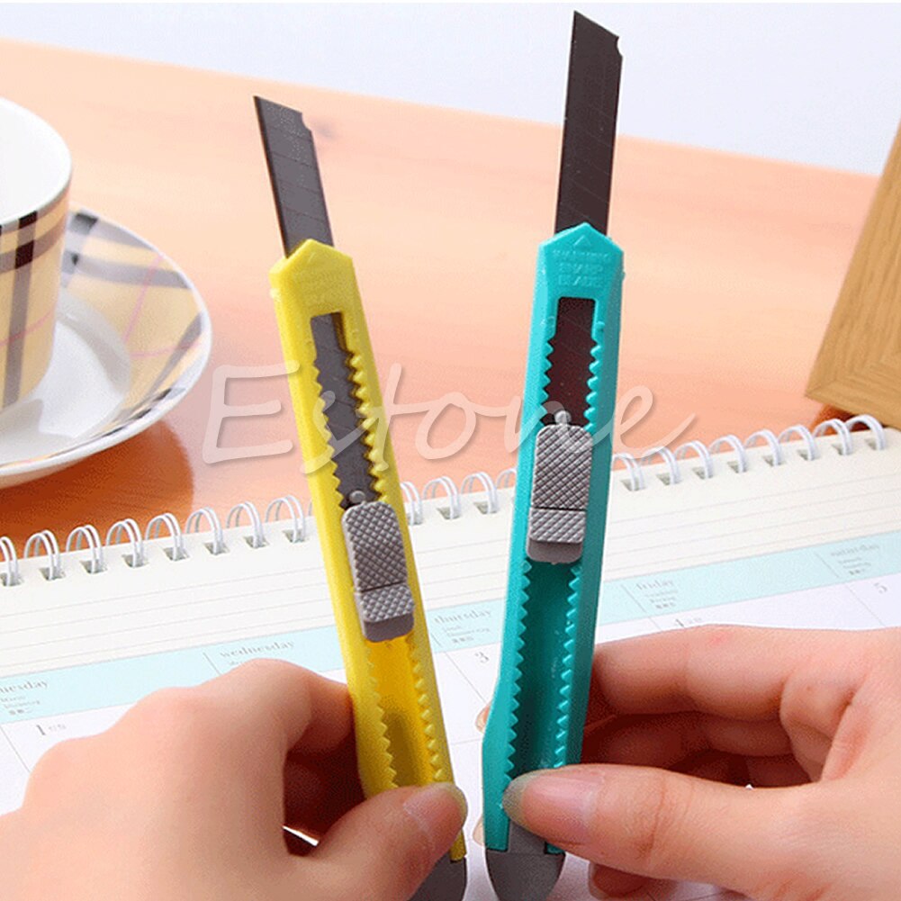 2PCS Box Cutter Utility Knife Snap Off Retractable Razor Blade Knife Tool