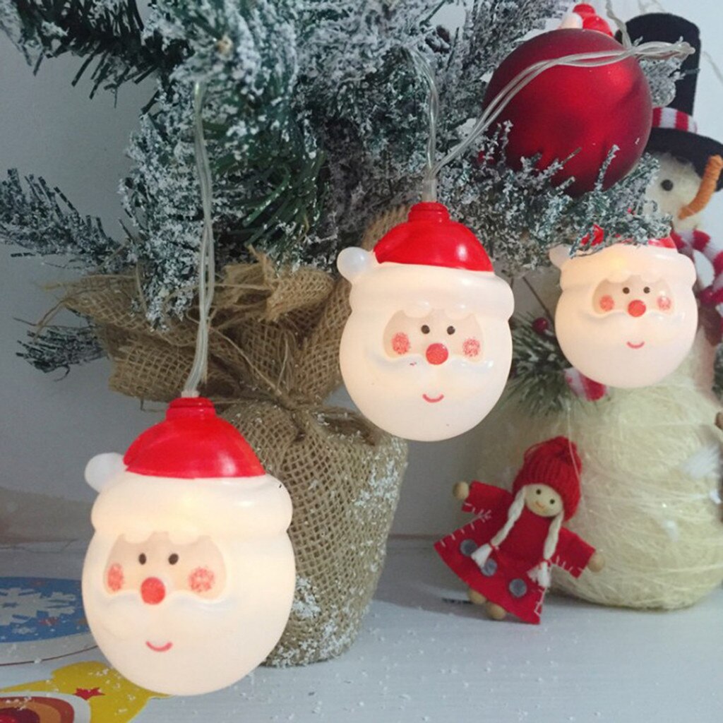 10LED Santa Clausli Ghts Kerst Serie Lichten Decoratieve Verlichting Kerst Decoraties Voor Huis Gelukkig Nieuwjaar