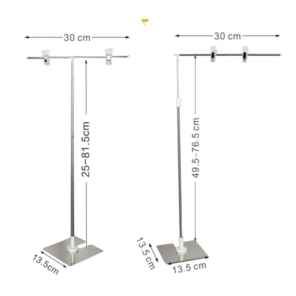 Height Adjustable Display Stainless Steel Poster Clip Sign Holder Sales Cardboard Display Racks Stand