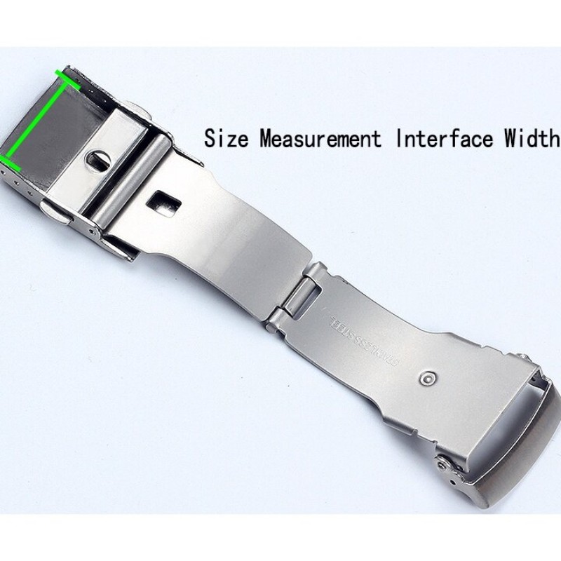 16Mm 18Mm 20Mm 22Mm 24Mm Roestvrij Staal Horloge Band Pin Gesp Voor Horloge Opvouwbare Gesp Dubbelpers Zilveren Horloge Accessoires