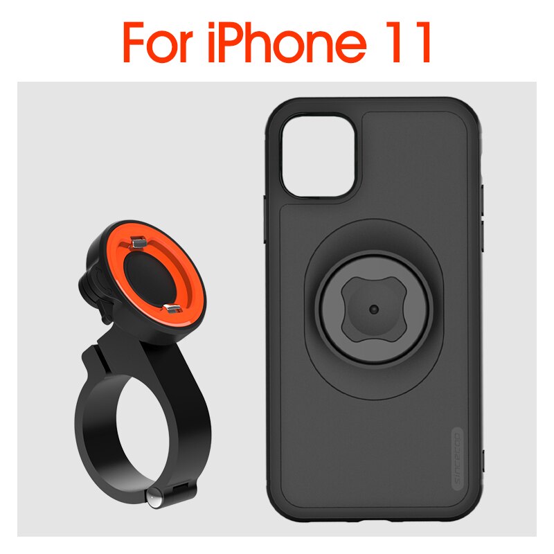 Neue Fahrrad Telefon Halter mit Schnell Montieren Fall für iphone 11 pro XsMax 8 Plus 7 Bike Mount Schwarz PC matte Stoßfest telefon fall: For iPhone 11