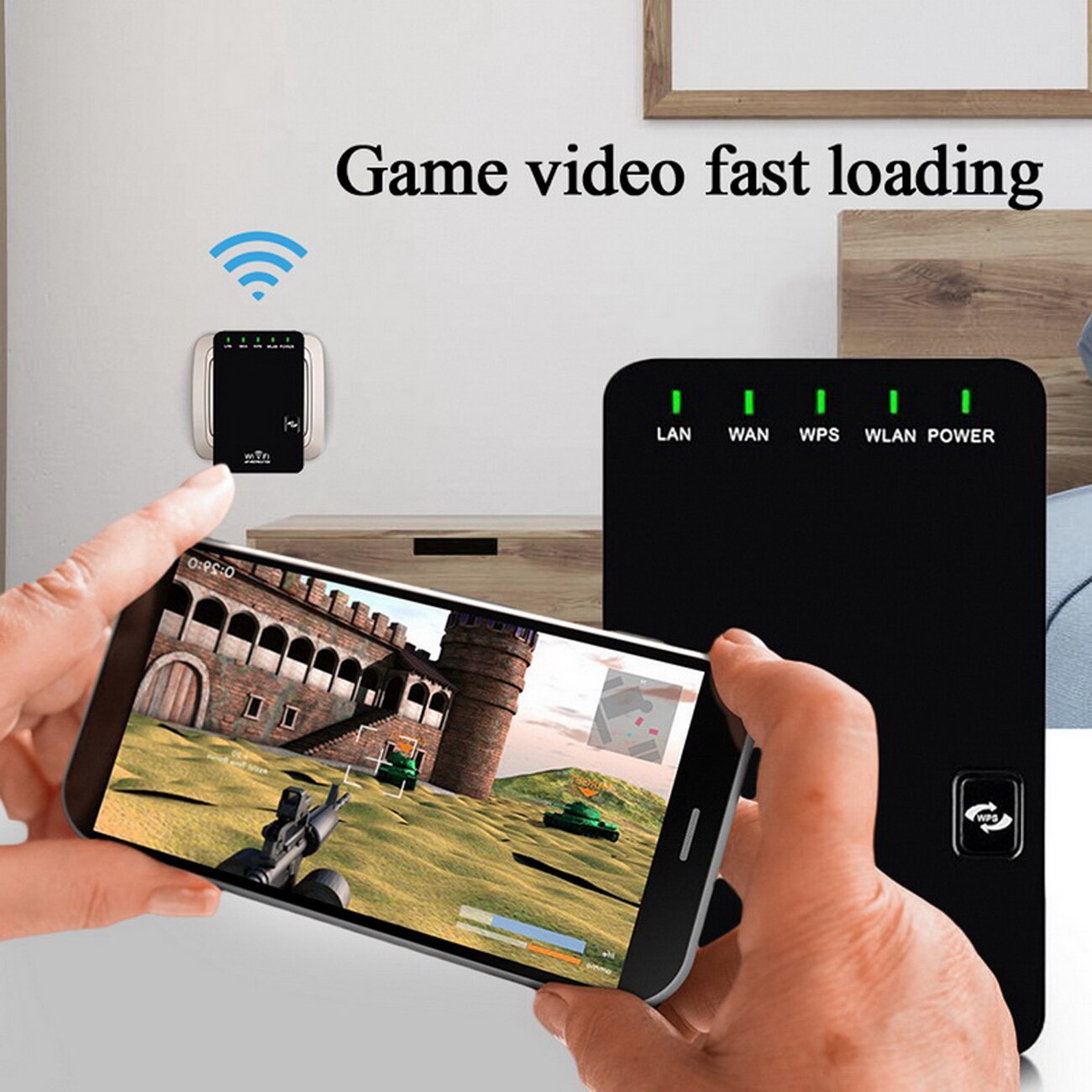 300M Draadloze Repeater Dual Netwerk Poort Netwerk Signaal Versterker Wifi Router Computer Netwerkkaart Ontvanger