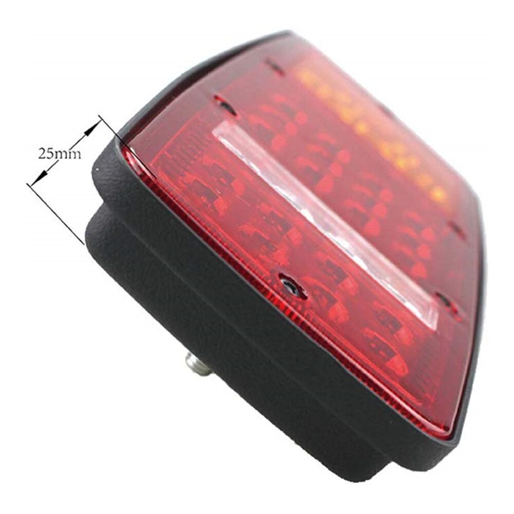 Reflector LED cuadrado de 12V para coche, camión y remolque, marcador de parada de freno trasero, luz roja, accesorios duraderos para vehículo, 33 LED, 2 uds.
