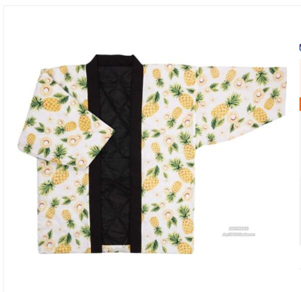 Cárdigan tipo Kimono con relleno de algodón para invierno, chaqueta japonesa cálida, holgada, estilo Hanten, abrigo Haori, ropa para el hogar, W036: 1