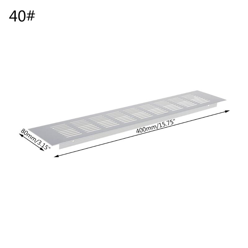 15cm,20cm,25cm,30cm,40cm,50cm aluminiumslegering lufthul perforeret plade ventilationsgitter: 40cm