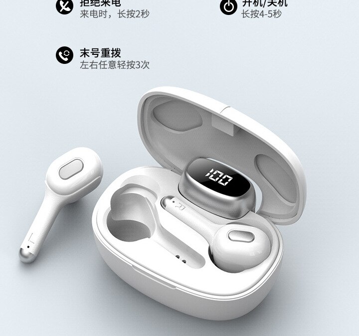 object Bluetooth headphone portable intelligent multi-language Translation real-time translation headphone voice translator: white