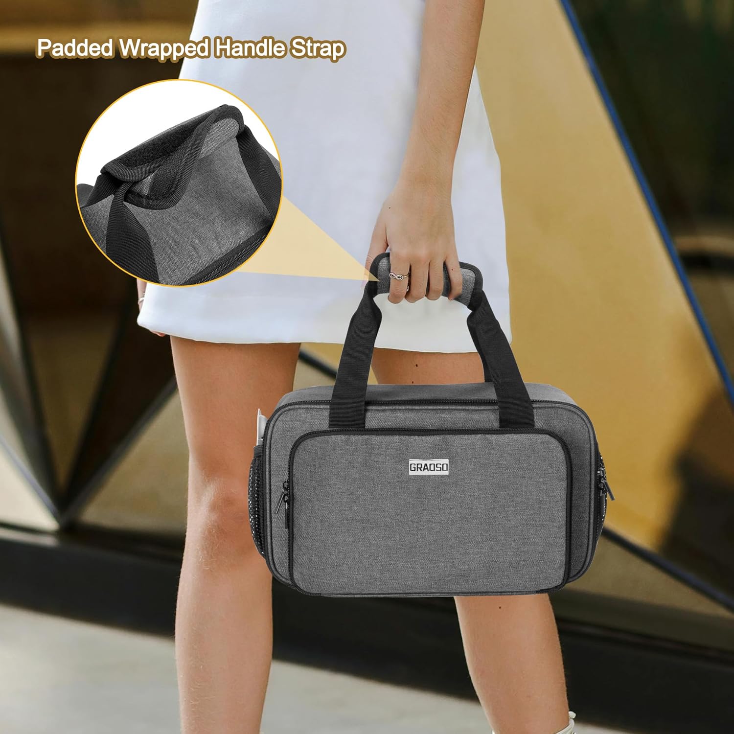 Estuche organizador para marcadores de hasta 216 marcadores, bolsa grande para marcadores con asa de transporte, soporte organizador para marcadores (longitud hasta 5,1")