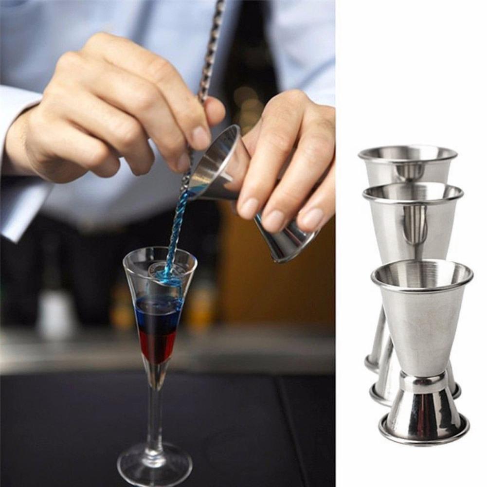 1PCS Stainless Steel Slim Double Jigger Cocktail Measuring Jigger Liquor Mearing Cup Martini for Measuring Tools Bar equipment