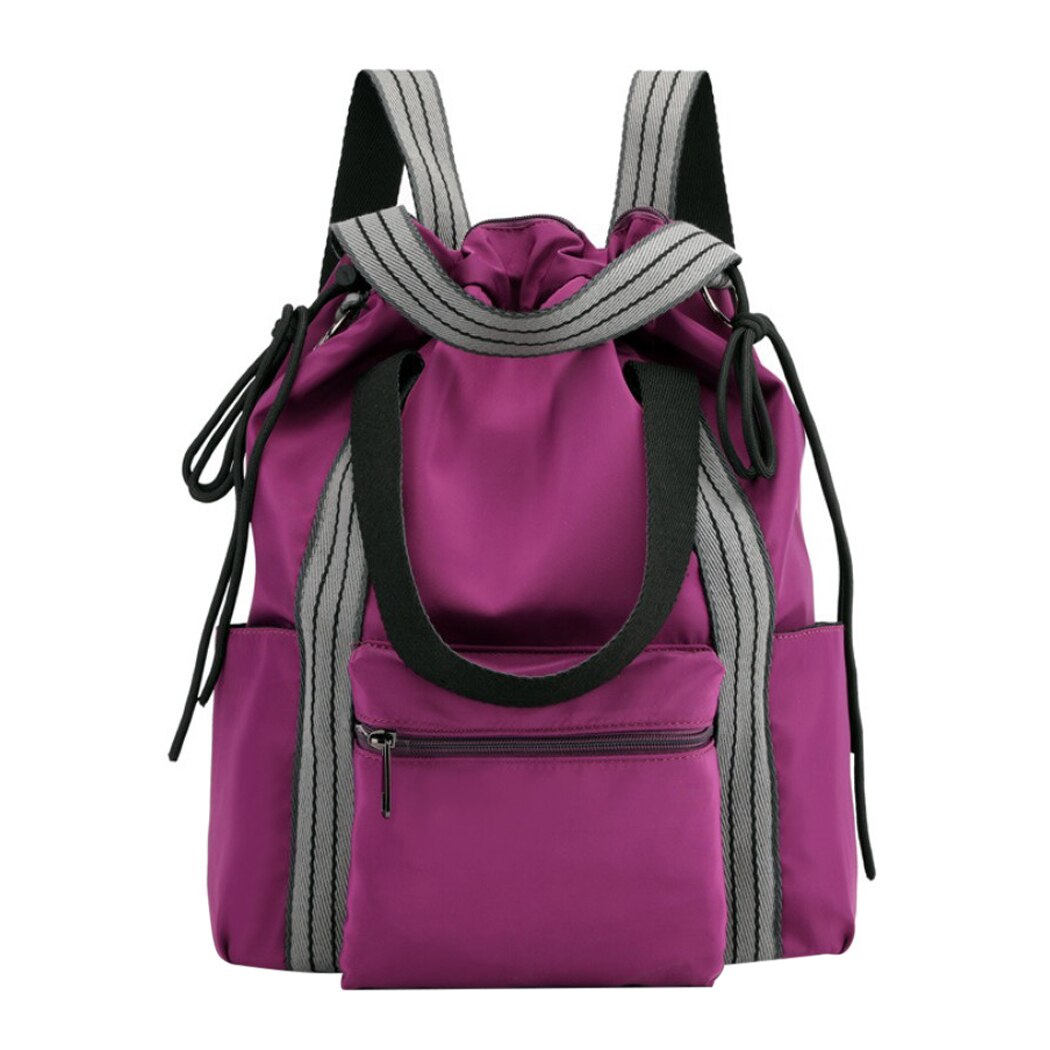 Di modo Mummia Zaini Grande Capacità Pannolino Borsa A Tracolla In Nylon Zaino Da Viaggio Donna Fashion Borse da Scuola: Viola
