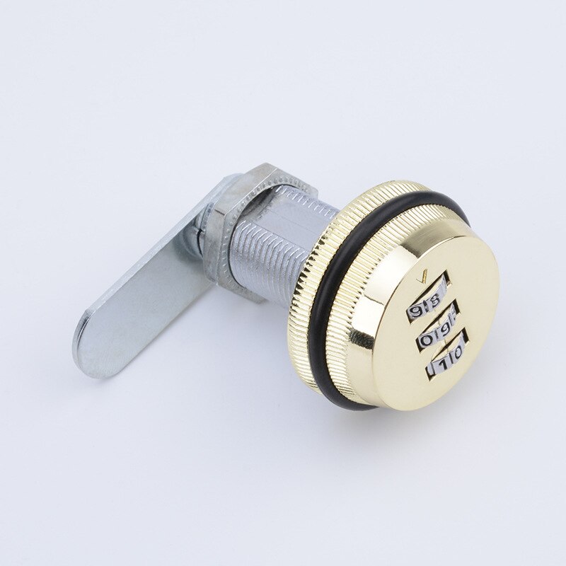 Safety lock combination lock polished chrome-zinc alloy coded password mailbox cabinet locker: golden 30mm